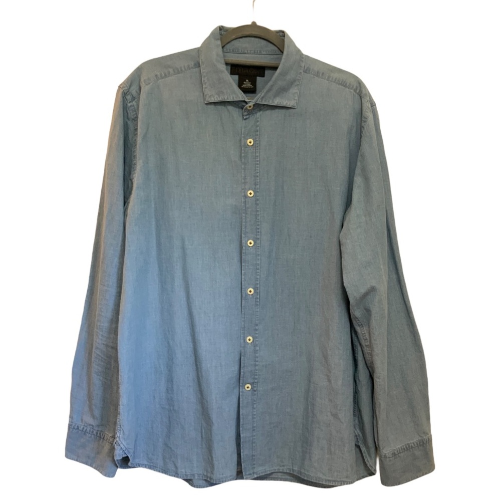 Dylan Gray Linen Blend/Chambray Shirt size XL EUC